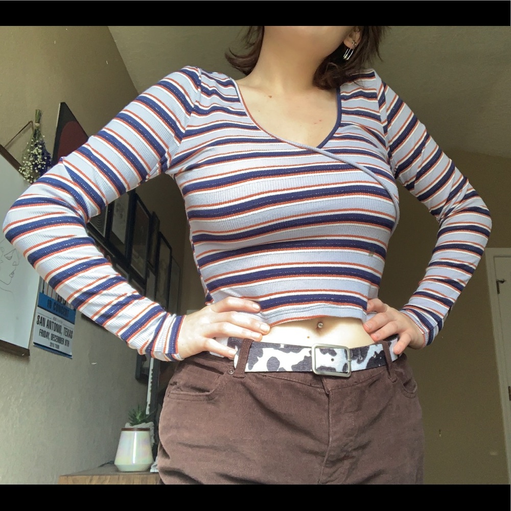 Stripped long sleeve shirt